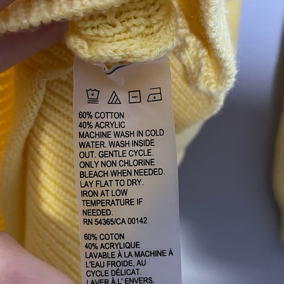 ALIA Petites Yellow Zip Up Cottagecore Cardigan - Medium - Picture 8 of 8